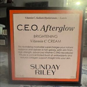 Sunday Riley C.E.O. Afterglow Brightening Cream with Orange Accents